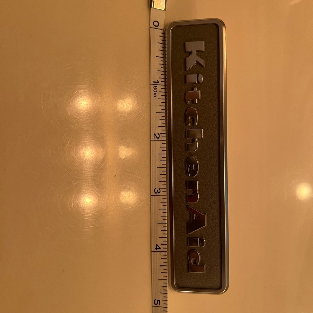 KitchenAid stainless steel nameplate